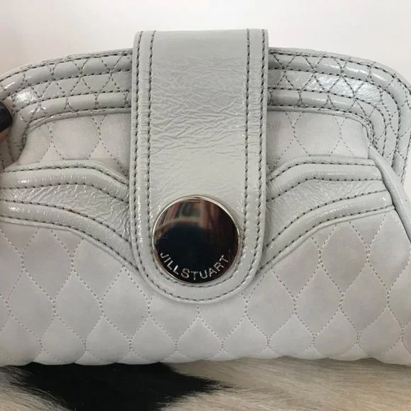 [JILLSTUART]★QUILTED COWHIDE CLUTCH BAG Jill Stuart | Bags | Jill Stuart Quilted White Leather